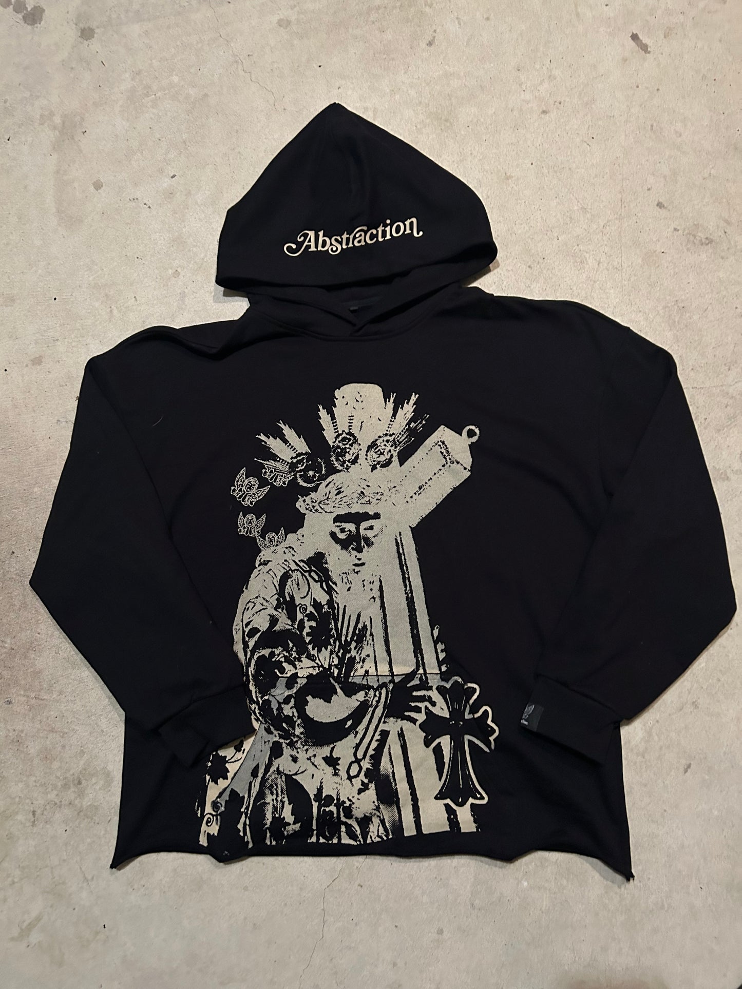 Crucifix Hoodie in Black