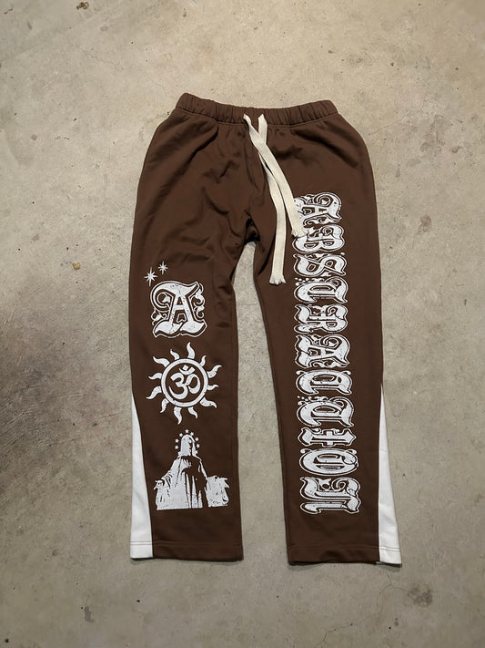 Brown Flared Sweatpants