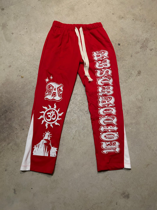 Red Flared Sweatpants